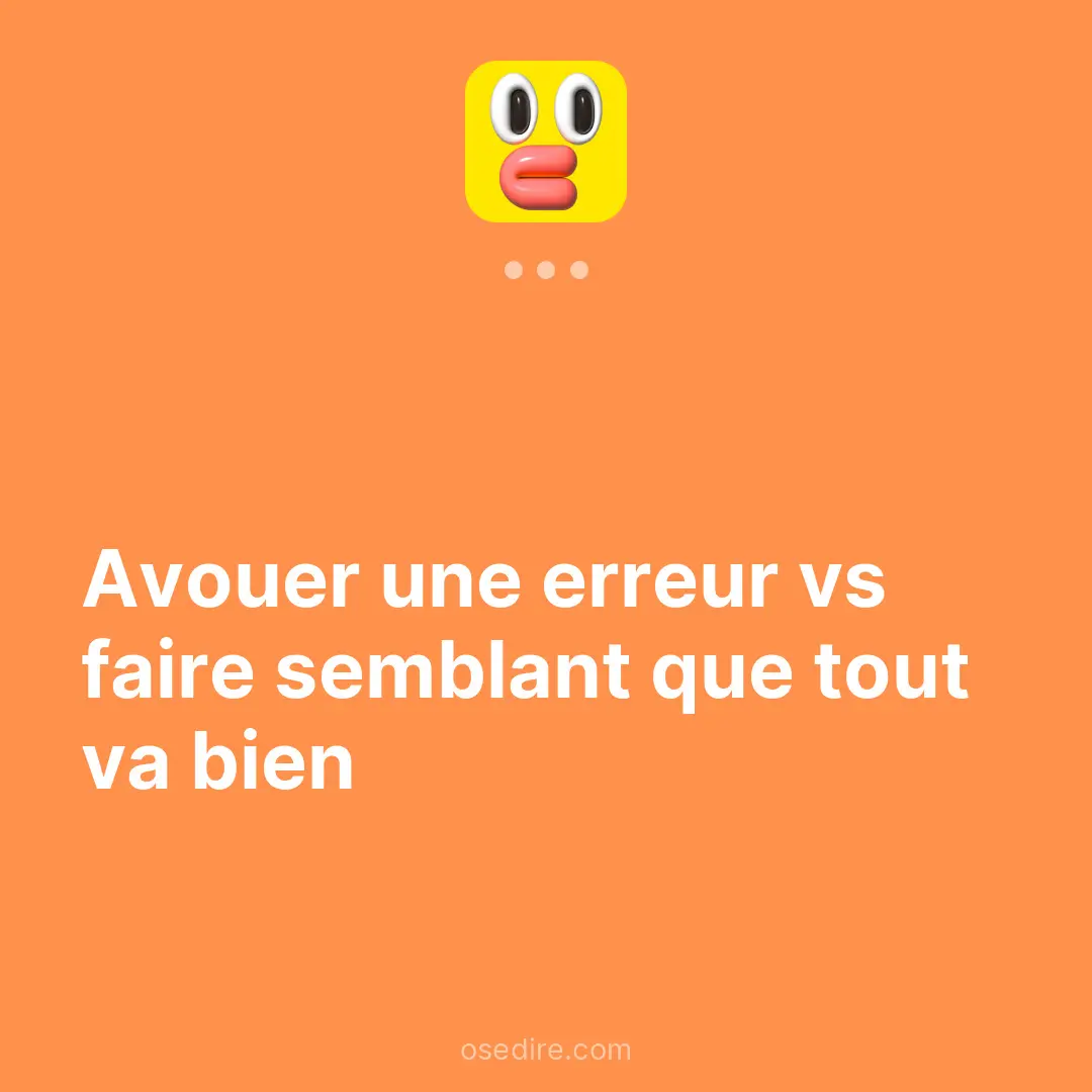 Dire anonyme — Ose Dire