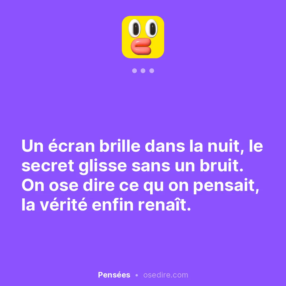 Dire anonyme — Ose Dire